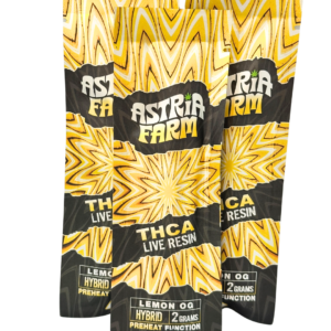 Picture of three resin vape packages THCA Lemon OG