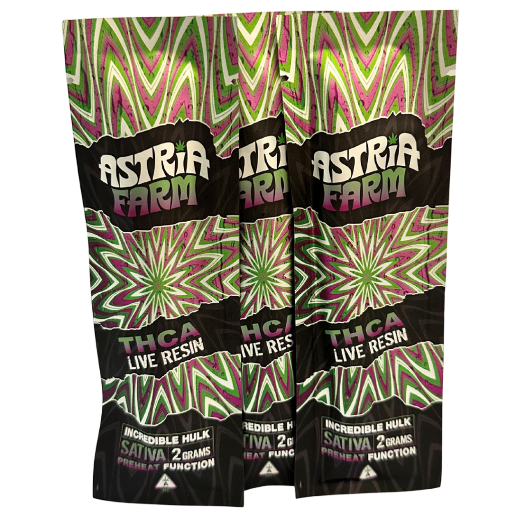 THCA Live Resin Disposable Vapes Incredible Hulk