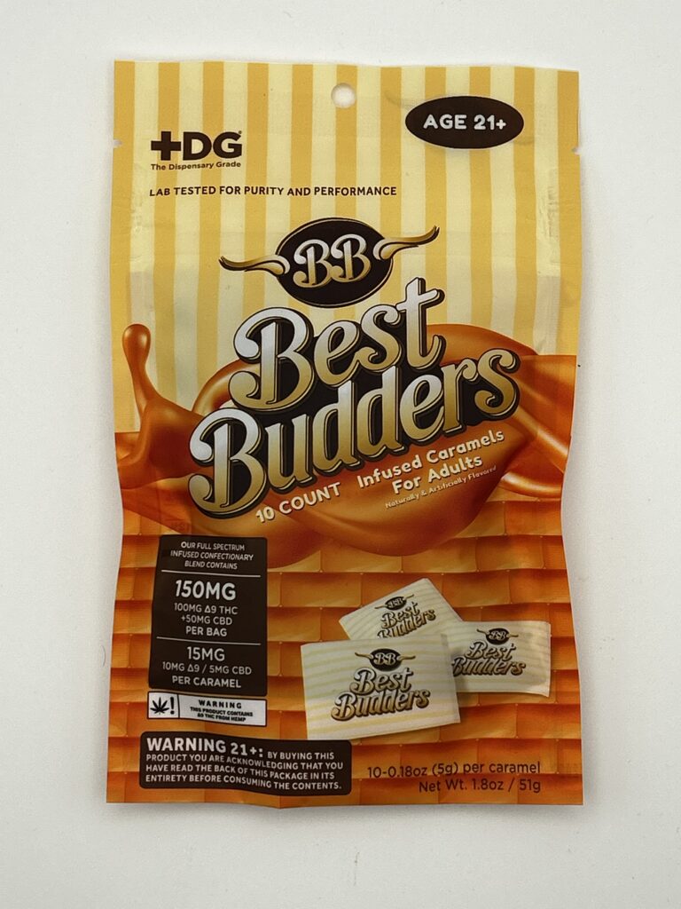 Bag of Best Budders Infused Caramels for Adults