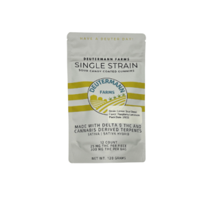 Bag of sour candy gummies